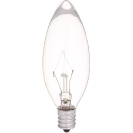 Westinghouse Lighting 0368100, 15 Watt, 130 Volt Clear Incand B9.5 Light Bulb, 2500 Hour 100 Lumen