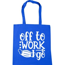 Hippowarehouse Off to Work I Go Tote Shopping Gym Beach Bag 42cm x38cm, 10 litres