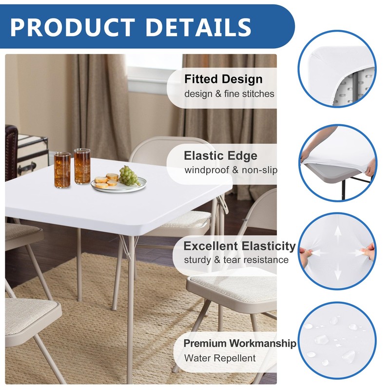 Enjoyidea - Mantel ajustable de elastano de 24 x 24