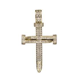 GLD Large Nail Cross Pendant - Gold