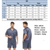 SWOMOG Mens Silk Satin Pyjamas Sets Short Sleeve PJs Sets