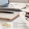 100 Pcs Binder Clips Star Shape Paper Clamps Hollow Long