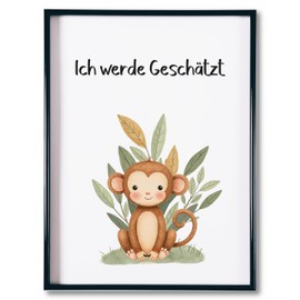 Generisch Damalia | 6 Pictures for Children's Room | Animals with Affirmation | Poster A4 without Picture Frame | Nursery Poster | Girls and Boys | Approx. 21 x 30 cm | BabyTiereAffirmation006