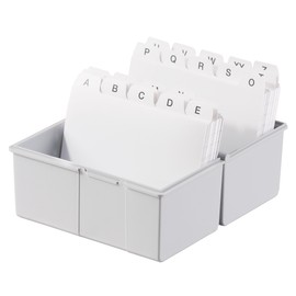 Han 976 Index Card Box A6 Landscape, Innovative Attractive Design for 400 Cards with Steel Hinge