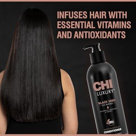 CHI Lujo Negro Aceite de Semillas Acondicionador Reposición de Humedad, 25 Fl Oz