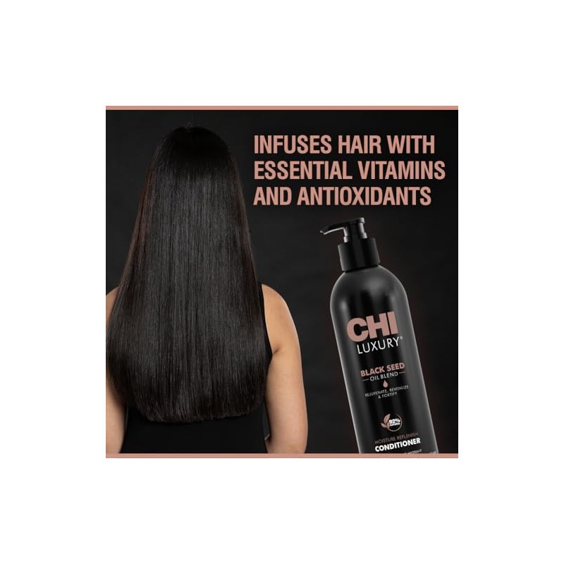CHI Lujo Negro Aceite de Semillas Acondicionador Reposición de Humedad,