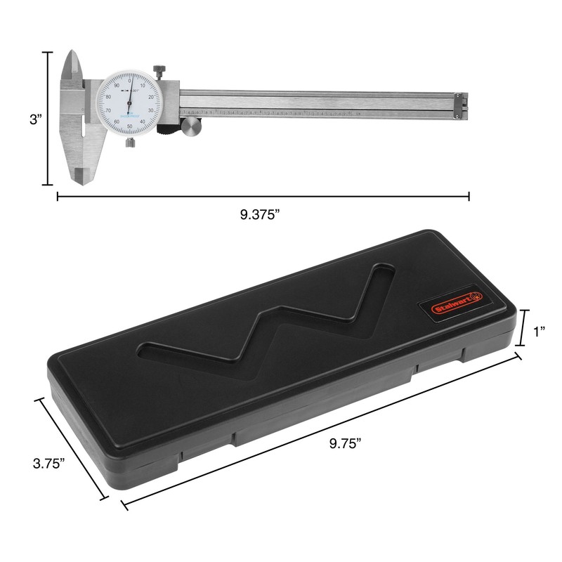 Dial Caliper- Stainless Steel and Shock Proof Tool With Plastic
