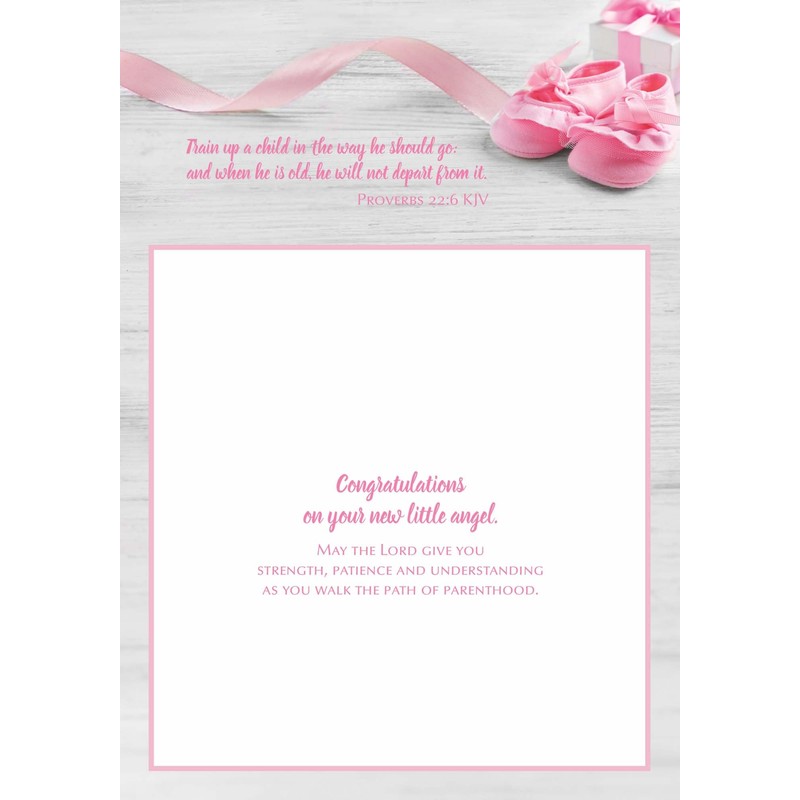 Shared Blessings Pink Baby Booties 1 Count Religious New Baby