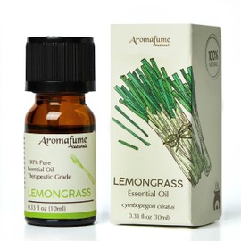 AROMAFUME Lemongrass Essential Oil - 100% Natural, Therapeutic Grade Essential Oils - Pure, Citrusy Aromatherapy Oil for Home Diffusers - Gifts for Her - 10ml