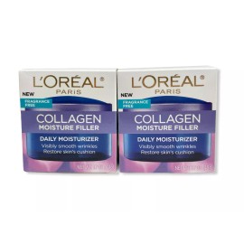 L'Oreal Collagen Moisture Filler Daily Moisturizer 1.7oz./48g New ;Lot of 2