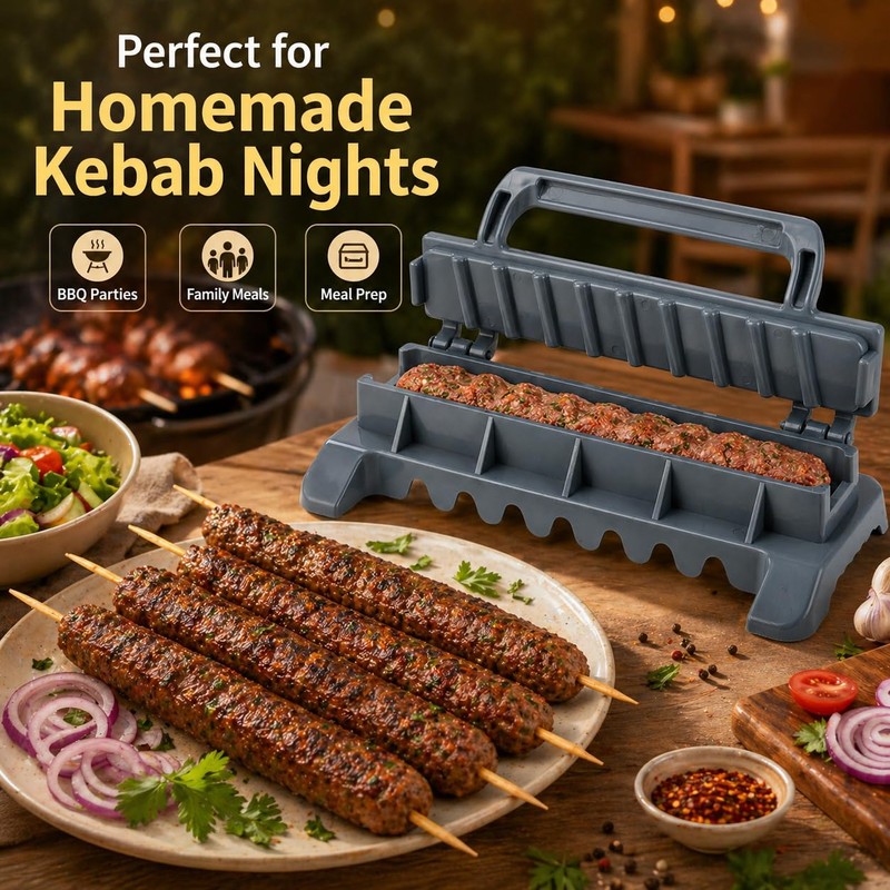 Kebab Maker Machine, Plastic Kebab Maker Press Machine, Manual Kabob