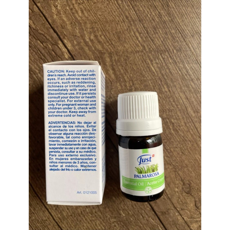 Swiss JUST 5ml PALMAROSA Aceite Esencial Essential Oil New sealed