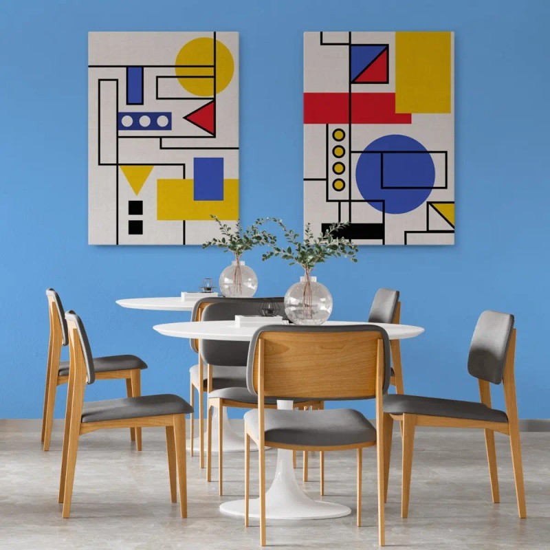 Juego De Cuadros Canvas Minimalistas De 65x43 Cm 2pz