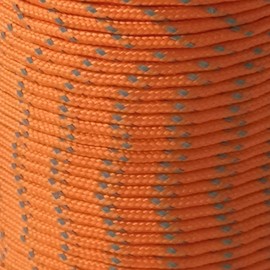 2mm Paracord Reflective Micro Cord Strong Bushcraft Lanyard Camping Hiking DIY (Orange, 10 meters)
