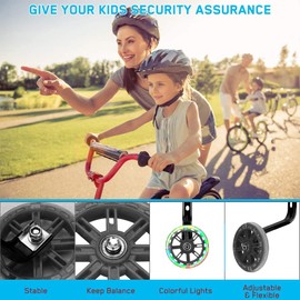 Stabilisers, Bicycle Stabilisers for Children, Universal Stabilisers for Children's Bike, Stabilisers for Adults, Auxiliary Bike Children's Bicycle (Black/1 Piece)