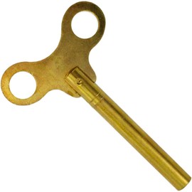 TAURISH Extra Long Brass Universal Clock Winding Key for Antique Vintage Clocks - Key for Mechanical Clock (Key No. 9-4.5mm I.D.)