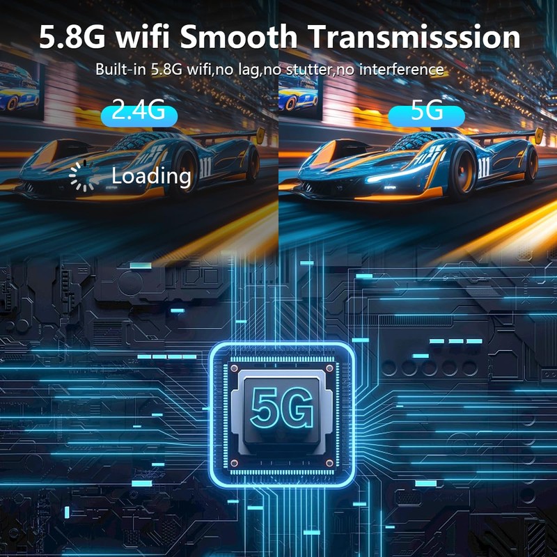 Wireless HDMI Transmitter and Receiver 4K, 2in1 2.4/5G Screen Mirror