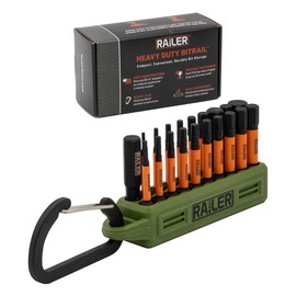 Allen Wrench Hex Bit Set - Railer 2 Inch Impact Driver 20pc Hex Bit Set With A Bit Holder & Carabiner. Premium S2 Steel, Ideal For Furniture Screws