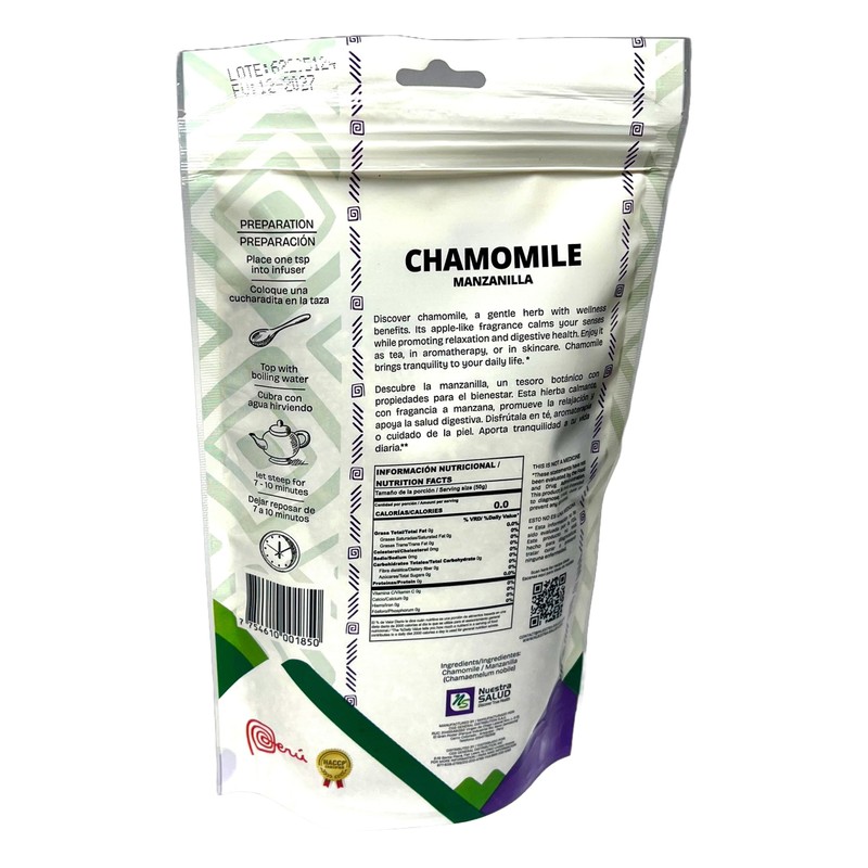 Chamomile Herbal Infusion Tea Manzanilla Te Zip Lock (50g) Chamaemelum