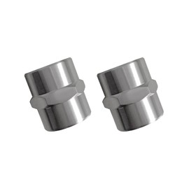 Naiture Brass 1/2 NPT Thread Female to Female Shower Adapter, Pipe Fitting Coupling, 2 Pcs, Brushed Nickel Finish(Pack of 2)