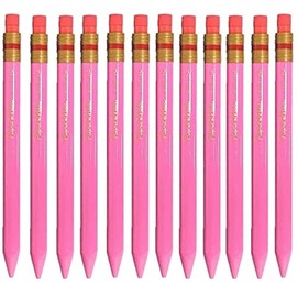 Newell Brands 12 x Papermate ‘MATES’ Handwriting Triangular Mechanical Pencil with Eraser, Thick 1.3mm Lead, Pink - Loose in Plain Packaging