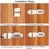 PATIKIL Door Lock Hasp Latch 2.2 Inch, 6 Pcs Stainless
