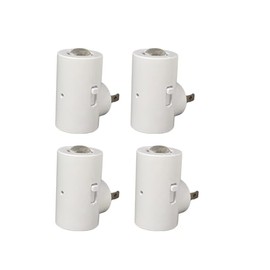 BMXKPO LED Night Light with Dusk to Dawn Sensor, Modern Plug-in Wall Light, Daylight 5000K, Adjustable 0-200LM Brightness, Dimmable, for Hallway Bedroom Stairway, 4 Pack