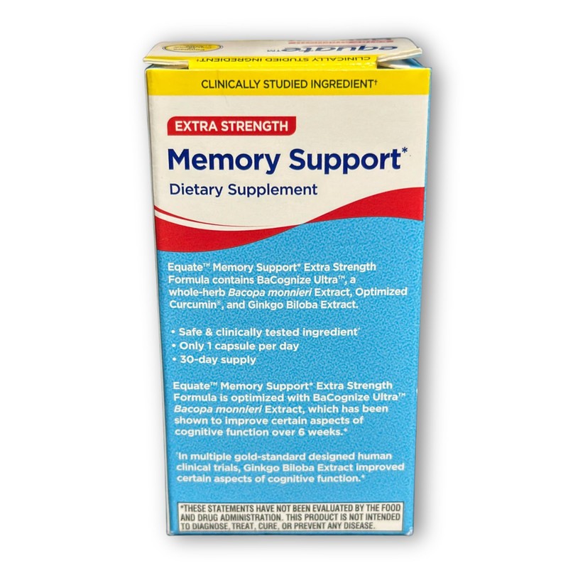 Memory Extra Strength- Capsules with Bacopa, Ginkgo, Turmeric, and Vitamin