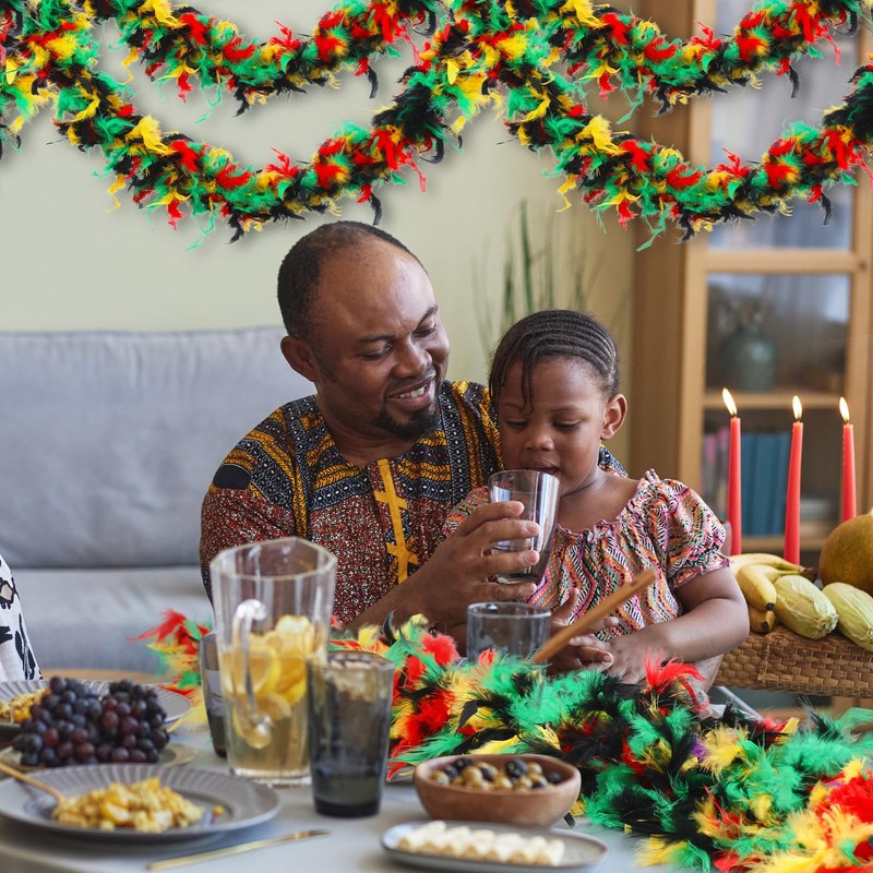 Yuxung 6 Pieces 38 Gram 6 Feet Juneteenth Long Feather