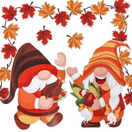 KIMOBER 30PCS Fall Thanksgiving Day Car Refrigerator Decorations Reflective Maple Leaves Gnome Autumn Harvest Magnet Accessories Set for Holiday Decor Party Supplies