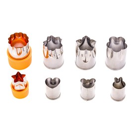 Pastry Tek Cookie Cutter Set, 1 8-Piece Assorted Cookie Cutters - With Removable Comfort Grip, Corrosion-Resistant, Metal Petit Four Cutter Set, Dishwasher-Safe, For Desserts And Treats