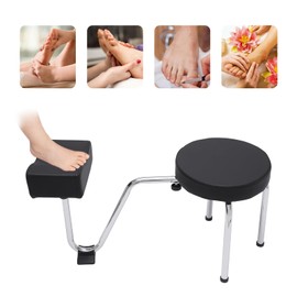 AOOCHU Salon Beauty Pedicure Manicure Chair Freestanding Footrest Nail Stool Tattoo Stand Technician Portable Spa Foot Rest Height Length Adjustable with Leg Station Modern for Equipment Black