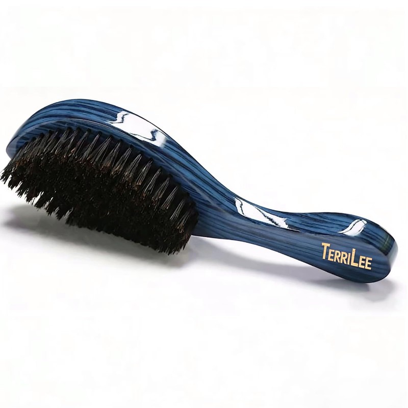 Terrilee Premium Handle 360 Wave Brush for Men - Medium