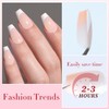 240pc French Tips Press on Nails Short Coffin Fake Nails