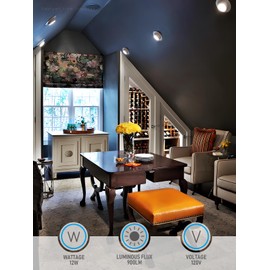 TORCHSTAR 6 Inch LED Gimbal Retrofit Recessed Light Dimmable, 5000K Daylight, 12W CRI90 Directional Eyeball Can Light, Swivel Adjustable Spotlight Downlight ETL, Pack of 4