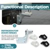 Refrigerator Door Hinges Kit Adjustable, 5303918455, for Frigidaire/Electrolux Refrigerators