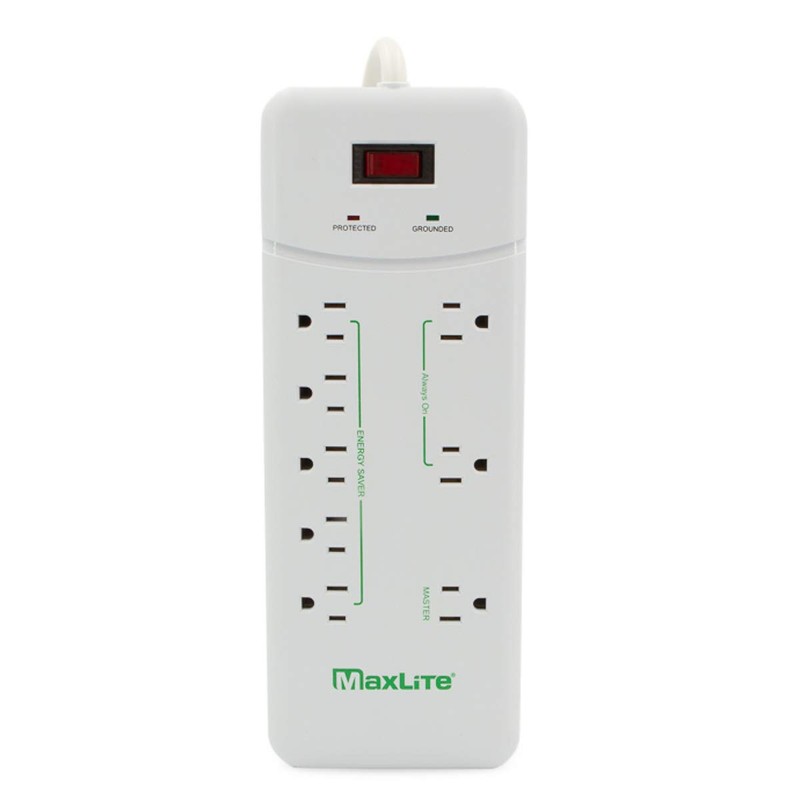 MaxLite Advanced Power Strip with 8 RECEPTACLES and 1350 Joules