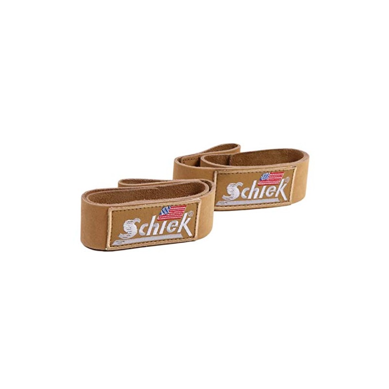 Schiek(シーク) レザーリフティングストラップ ブラウン