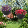 Foraineam 4 Pack Black Hanging Planters, 8.2 inch Hanging Flower