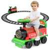 OLAKIDS Kids Ride On Train with Track, 6V Electric Toy