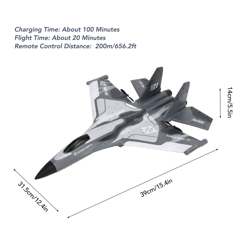 RC Glider Plane Lightweight Flexible Remote Control Airplane with LED