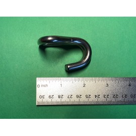 US Stainless Stainless Steel 316 J Hook 1/4" x 2" (7mm x 56mm) Marine Grade