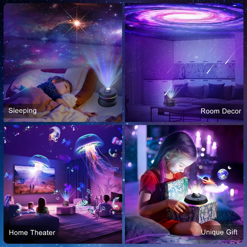 Cawevon Galaxy Projector, 4K HD Planetarium Star Projector with 13