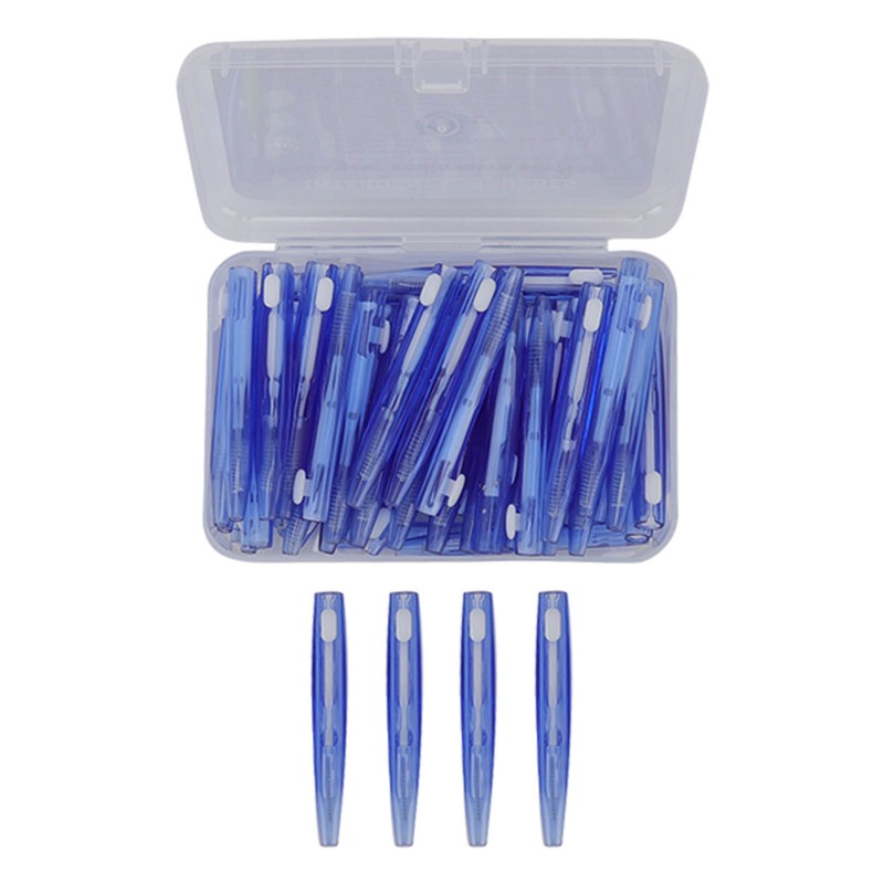 60Pcs Interdental Brush Practical Slim Braces Cleaner with PP Handle