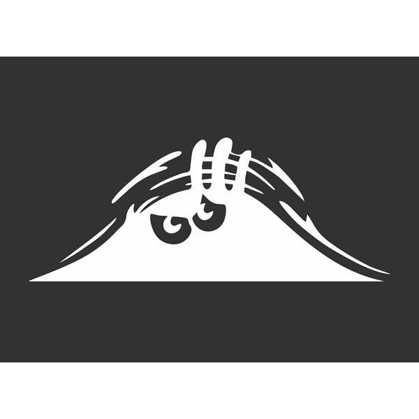 NewTeam Funny Monster Car Sticker (White)