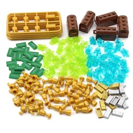 General Jim's Treasure Chest - Bloques de gemas de cofre de joyas, gemas, diamantes, barra de oro de lingotes y cristales, bloques de construcción de dinero en efectivo de 100 dólares para