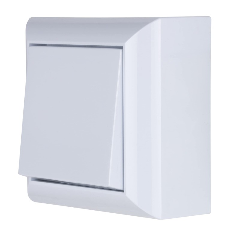 REV PlanoLuxe 0511472777 Surface-Mounted On and Toggle Switch, White