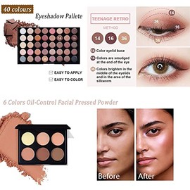 Kit de Maquillaje Profesional, Juego de Maquillaje Paleta de Sombras de Ojos Face Set Completo Cosmética, Todo en Uno Makeup Gift Set Incluye Eyebrow cream, Brillo de Labios, Brochas de Maquillaje