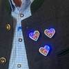 LED Badge Pin "Spatzl" in Gingerbread Heart Design for Weddings