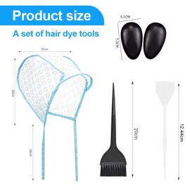 RTRTGS Set of 2 Highlighting Caps, Hair Dyeing Accessories with Hair Dye Brush and Metal Hooks for Salon and Home Use Hair Dye, Highlight Cap, Strands Hood